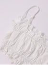 Adjustable Straps Backless Ruffled Lace-up Beach Dress