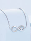 925 Sterling Silver Sparkle Love Zircon Necklace