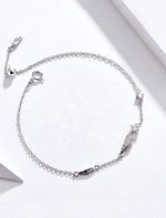 925 Sterling Silver Feather Bracelet