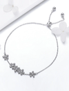 925 Sterling Silver CZ Daisies Bracelet