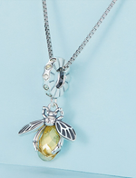 Sterling Silver Bee Adjustable Necklace