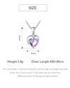 Sterling Silver Melting Purple Heart Necklace