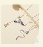 Sterling Silver Colorful Hummingbird Jewelry Set