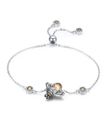 925 Sterling Silver Cute Bee Bracelet