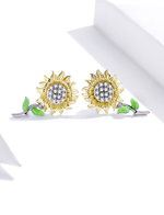 925 Sterling Silver Sunflower Earrings