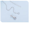 Sterling Silver Heart Glass Necklace