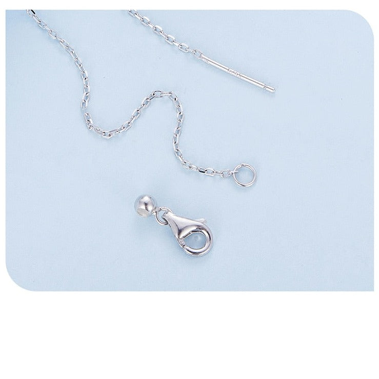 Sterling Silver Heart Glass Necklace