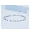 Sterling Silver Splice Zircons Adjustable Bracelet