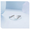 925 Sterling Silver Pearl Zircon Ring