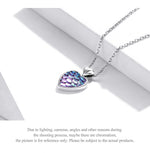 Sterling Silver Ocean Heart Shape Necklace