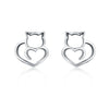 Sterling Silver Cute Animal Stud Earrings