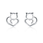 Sterling Silver Cute Animal Stud Earrings