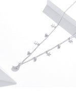 Sterling Silver Star & Moon Necklace