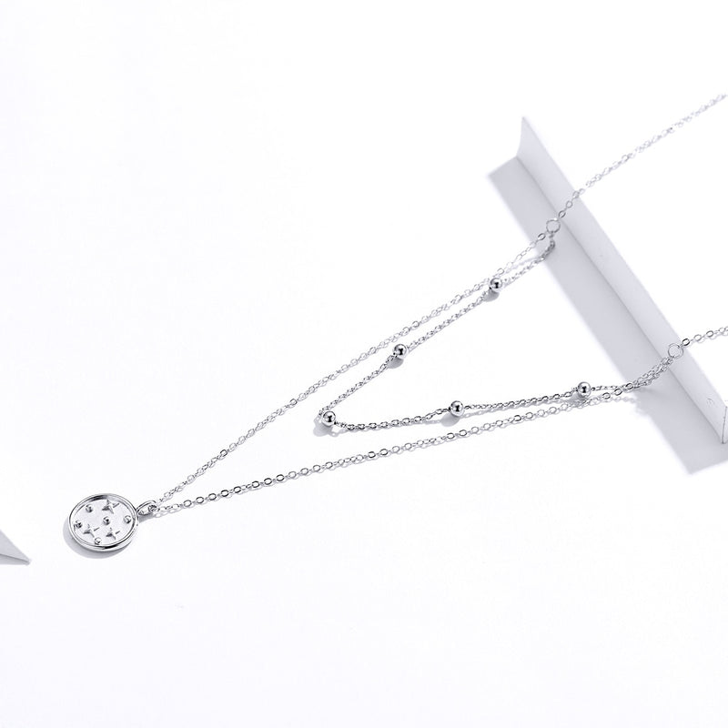 925 Sterling Silver Double Sky Star Necklace