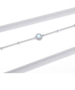 925 Sterling Silver Opal Bracelet