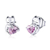 Sterling Silver Cute Animal Stud Earrings