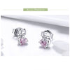 Sterling Silver Cute Animal Stud Earrings