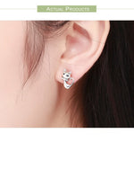 Sterling Silver Cute Animal Stud Earrings