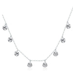 Sterling Silver Sparkling AAAAA Zircon Necklace