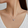 925 Sterling Silver Heart Zircon Necklace