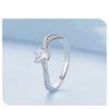 Sterling Silver Prong Zircon Promise Ring