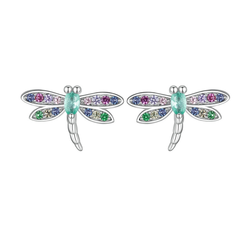 Sterling Silver Dragonfly & Earrings Adjustable Ring