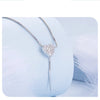 925 Sterling Silver Zircon Heart Necklace