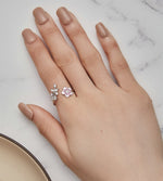 Sterling Silver Flower Open Ring