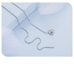 925 Sterling Silver Zircon Heart Necklace