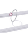 Sterling Sliver Pink Love Zircon Ring